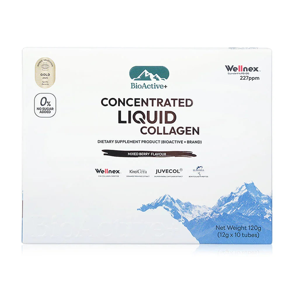 Bioactive Plus Bioactive+ Concentrated Liquid Collagen Mixed Berry Flavour 12g x 10 Tubes