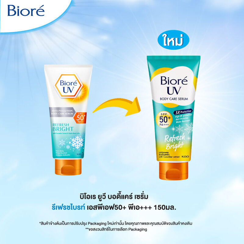 Biore Body Serum - Anti-Pollution with SPF50+/PA+++ and Cucumber Extract