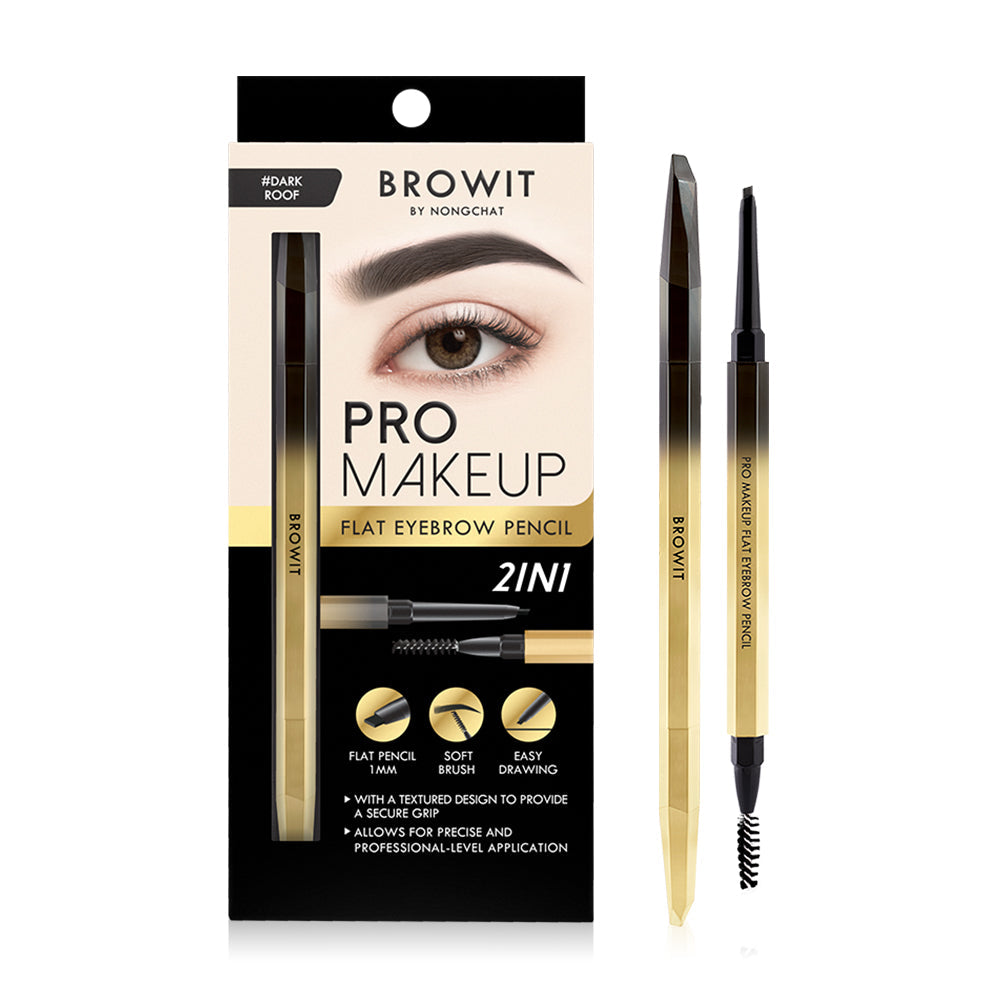 Browit Pro Makeup Flat Eyebrow Pencil 0.08g - Dark
