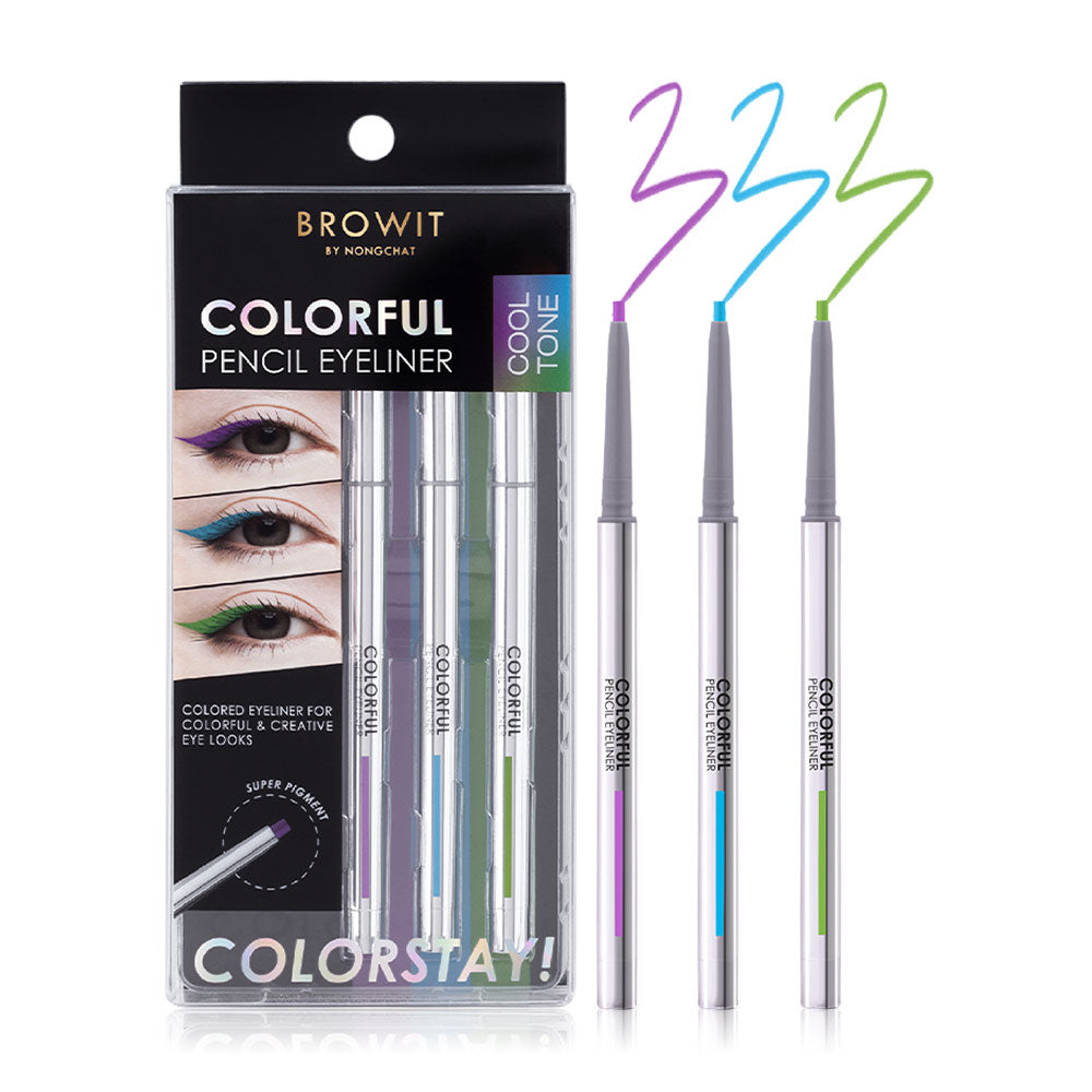 Browit Colorful Pencil Eyeliner [0.1g x 3pcs] - #01 Cool