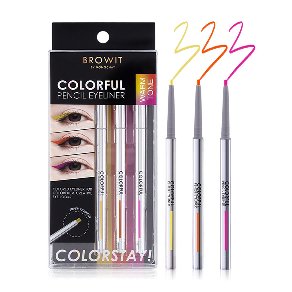 Browit Colorful Pencil Eyeliner [0.1g x 3pcs] - #02 Warm