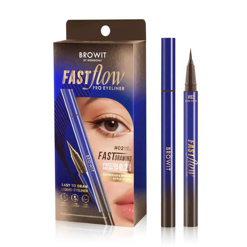 Browit Fast Flow Pro Eyeliner 0.55ml - #02 Dark Coco