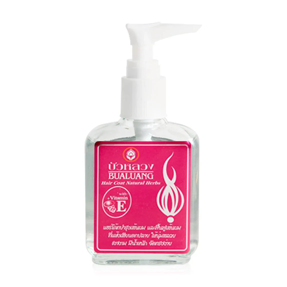 Bualuang Silky Natural Herbs Vitamin E+ Pink Flora Hair Serum 85ml
