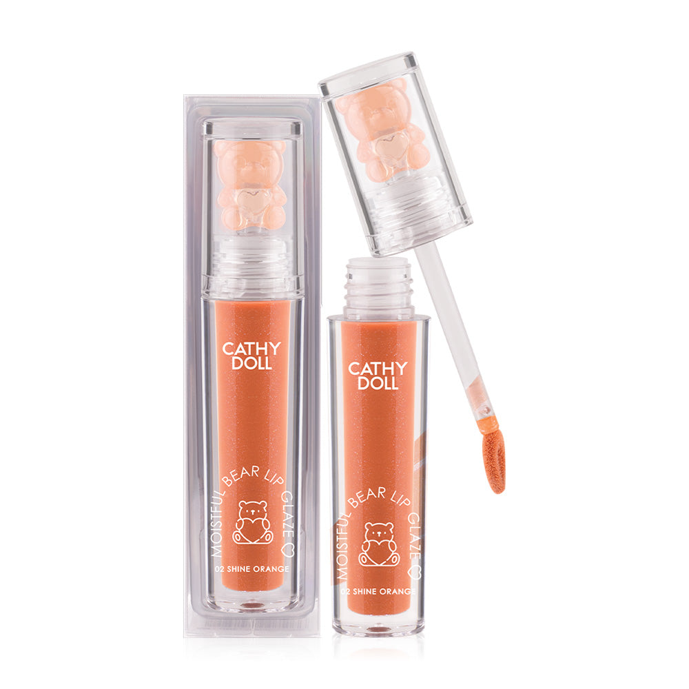 Cathy Doll Moistful Bear Lip Glaze 2.2g - #02 Shine Orange