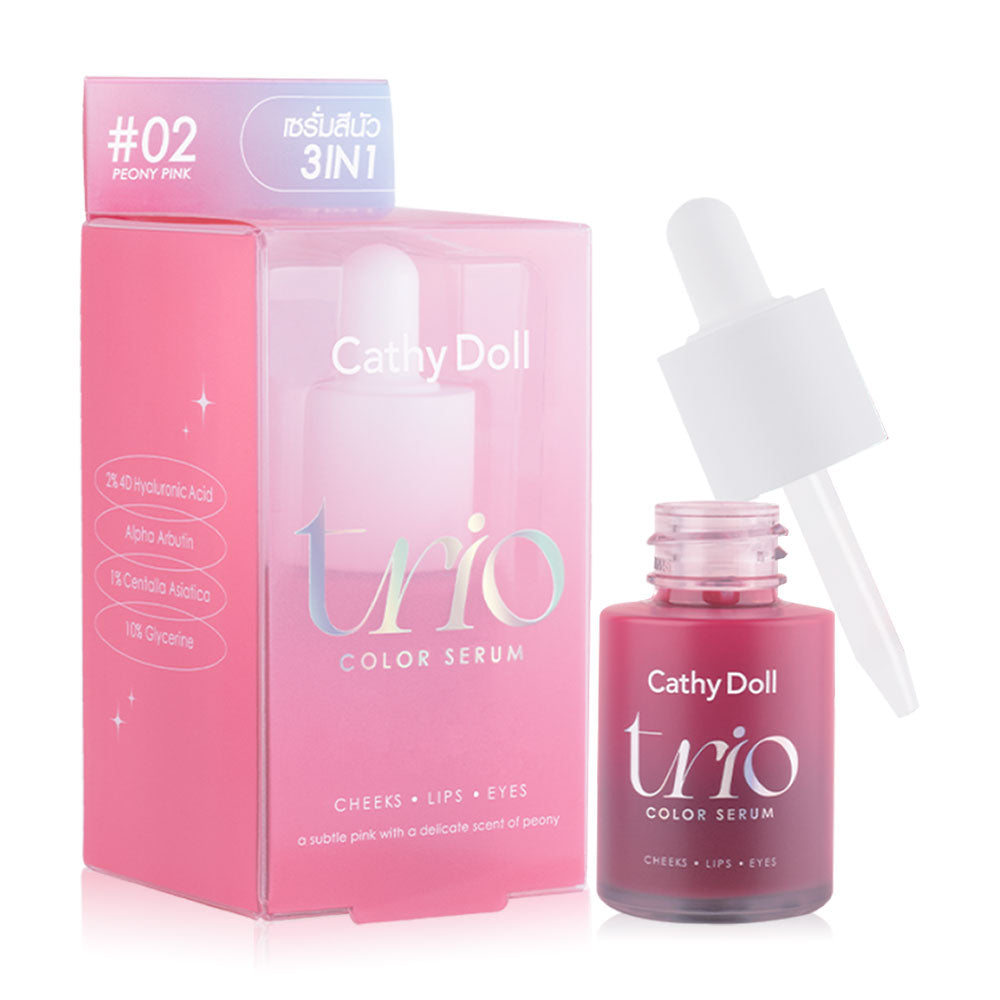 Cathy Doll Trio Color Serum 15ml - #02 Peony Pink
