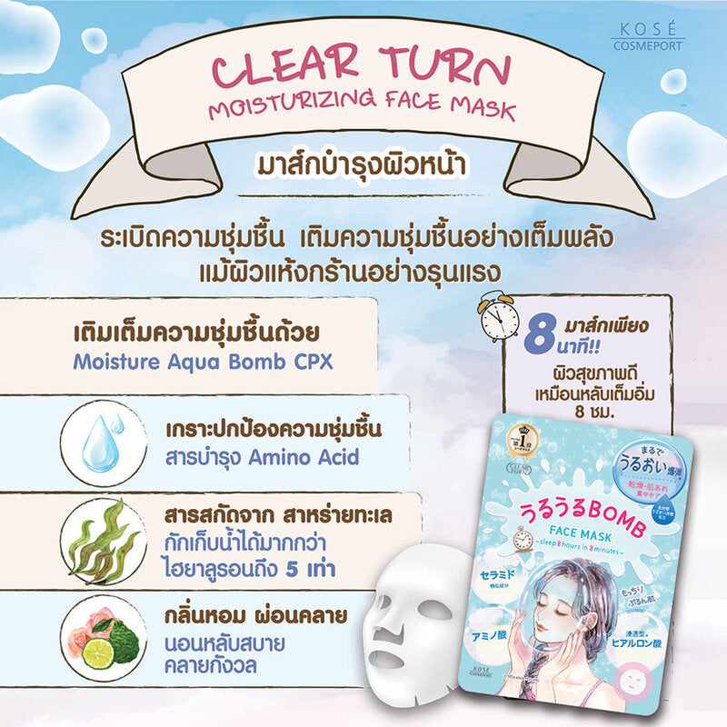 CLEAR TURN Moisturizing Face Mask 168ml