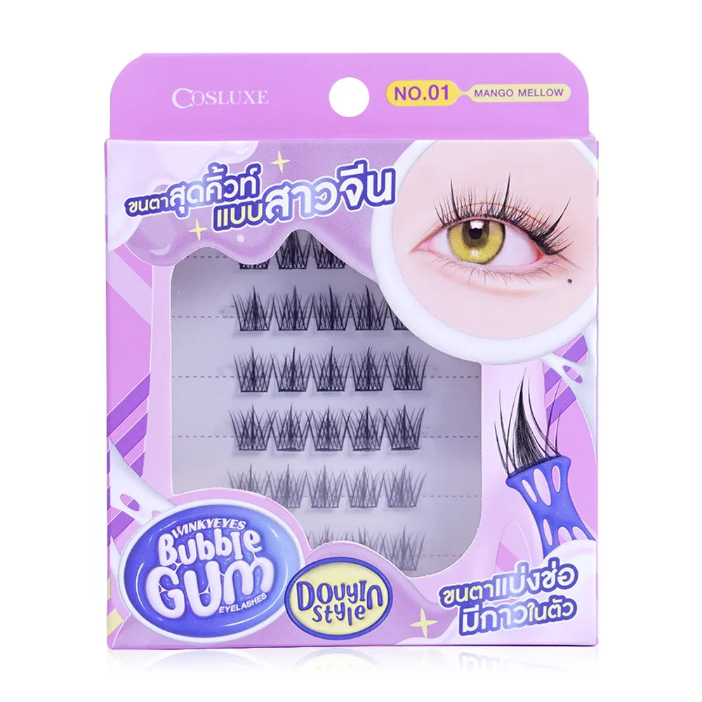 Cosluxe Winky Eyes Bubble Gum Eyelashes-Douyin Style 36pcs - #01 Mango Mellow