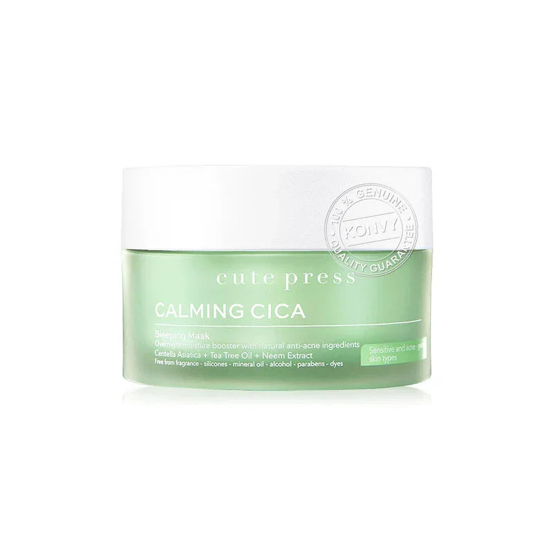 Cute Press Calming Cica Set - Sleeping Mask & Booster Serum