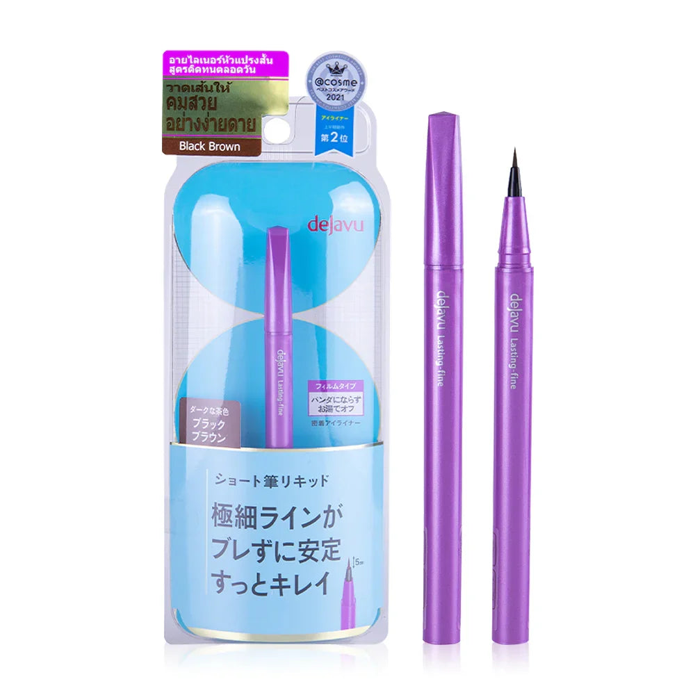 Dejavu Lasting-Fine E Short Brush Liquid 0.52ml - #3 Black Brown