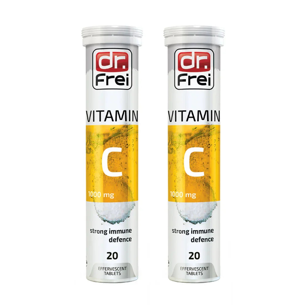 Dr.Frei Vitamin C 1000 mg Dietary Supplement Effervescent Tablets 20 Tablets Lemon Flavor