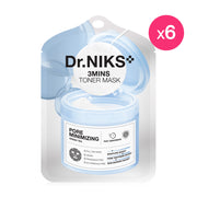 Dr.NIKS 3 Mins Toner Mask Pore Minimizing [20ml x 6pcs]