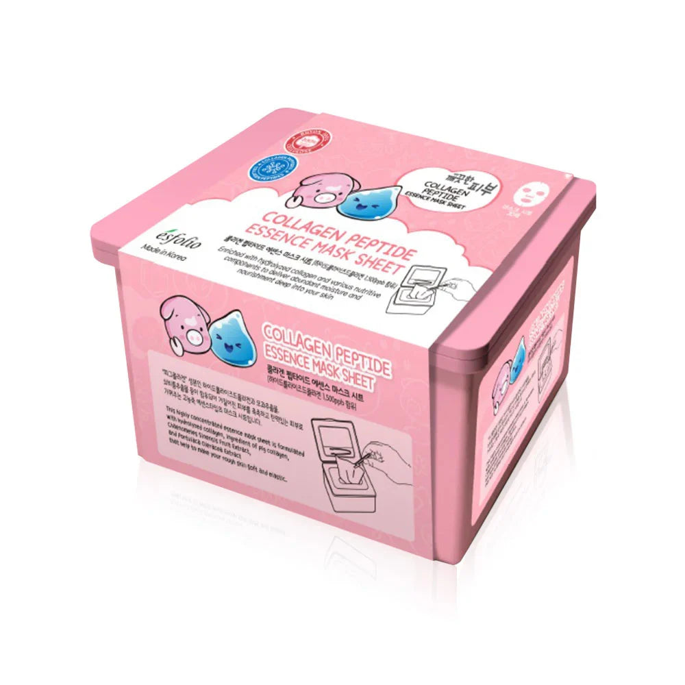 Esfolio Pure Skin Collagen Hyaluronic Acid Essence Mask Sheet 400ml x 30 Sheets
