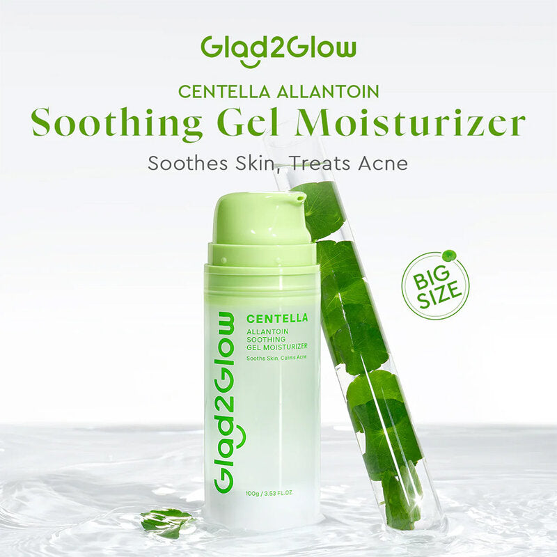 Glad2Glow Set Centella Allantoin Soothing Gel Moisturizer 100g + 55g