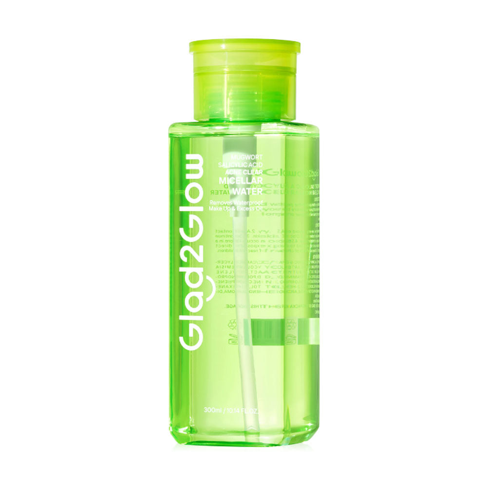 Glad2Glow Micellar Water - Mugwort & Salicylic Acid for Acne Care