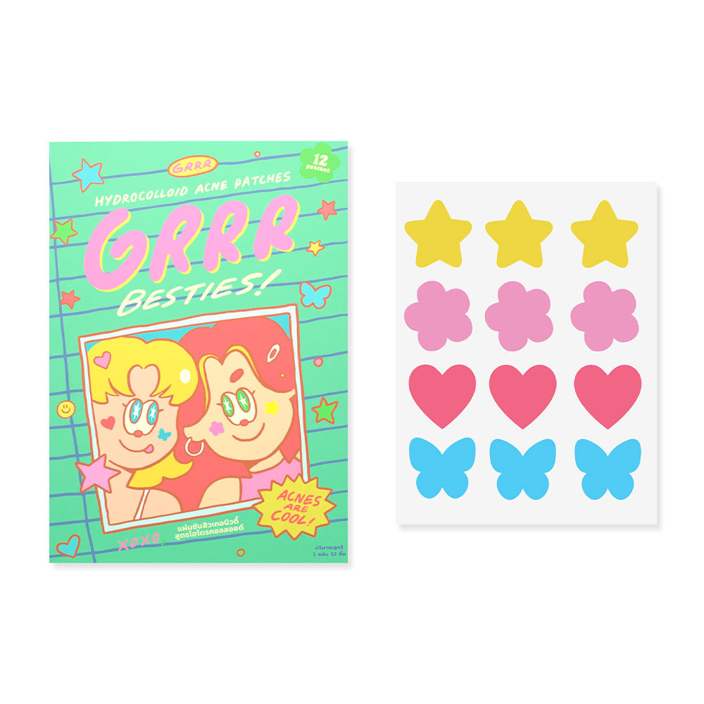 grrrbeauty Hydrocolloid Acne Patches 12 Dots - Besties