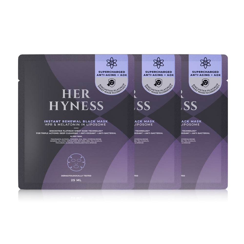 HER HYNESS Instant Renewal Black Mask 25ml x 3pcs