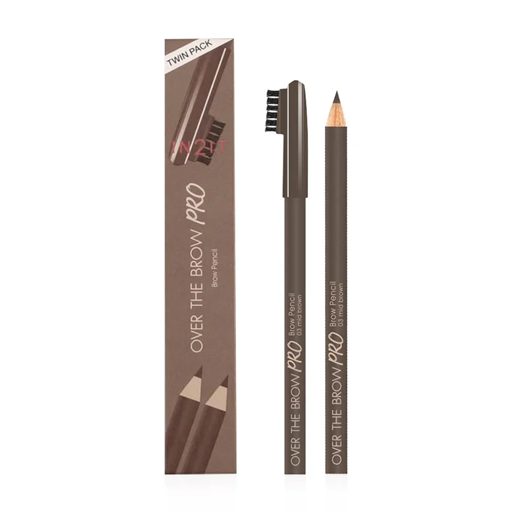In2It Over The Brow Pro Brow Pencil [1.14g x 2pcs] - #OBB03 Mid Brown