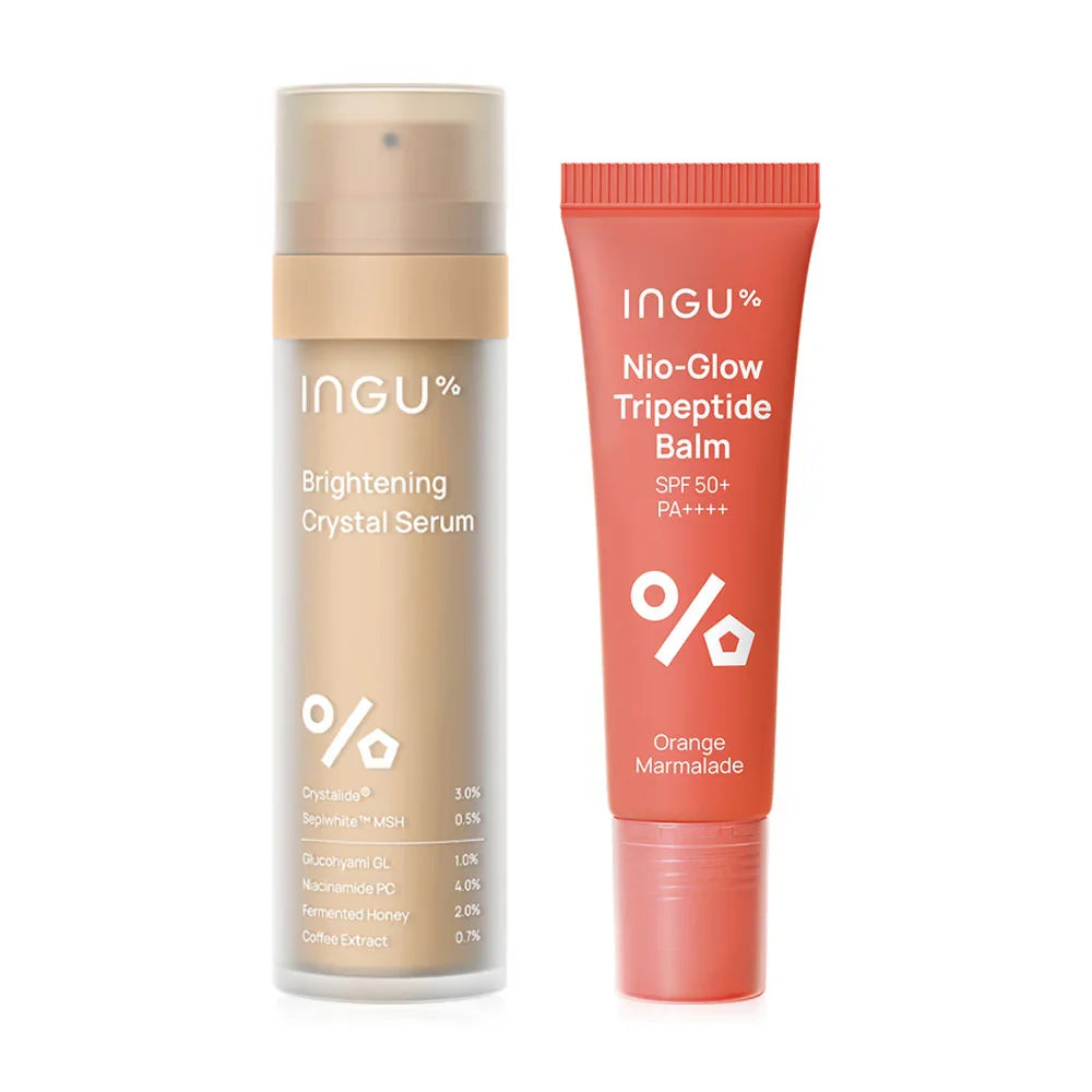 INGU Brightening Serum - Crystal Formula 50ml + Nio-Glow Balm SPF50+ 10ml