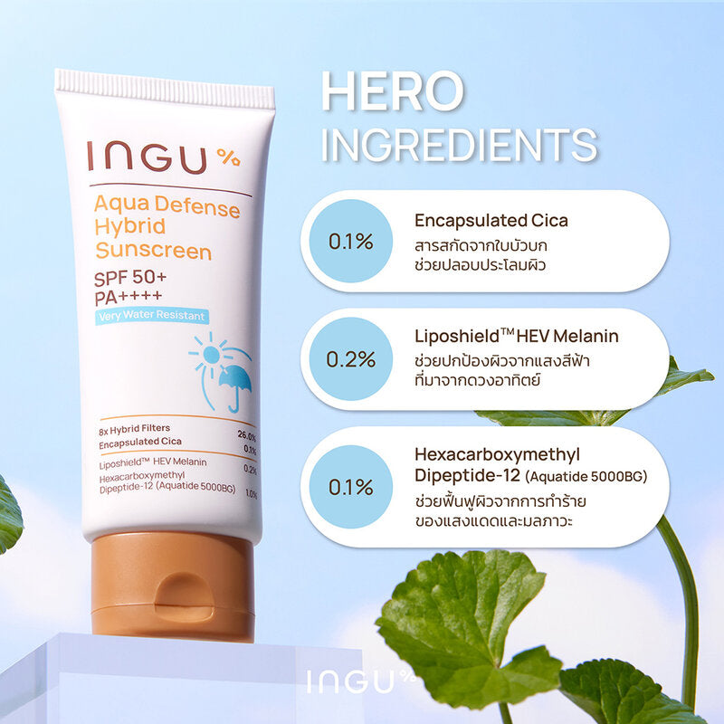 INGU Sunscreen - Aqua Defense SPF50+ PA++++ 30g