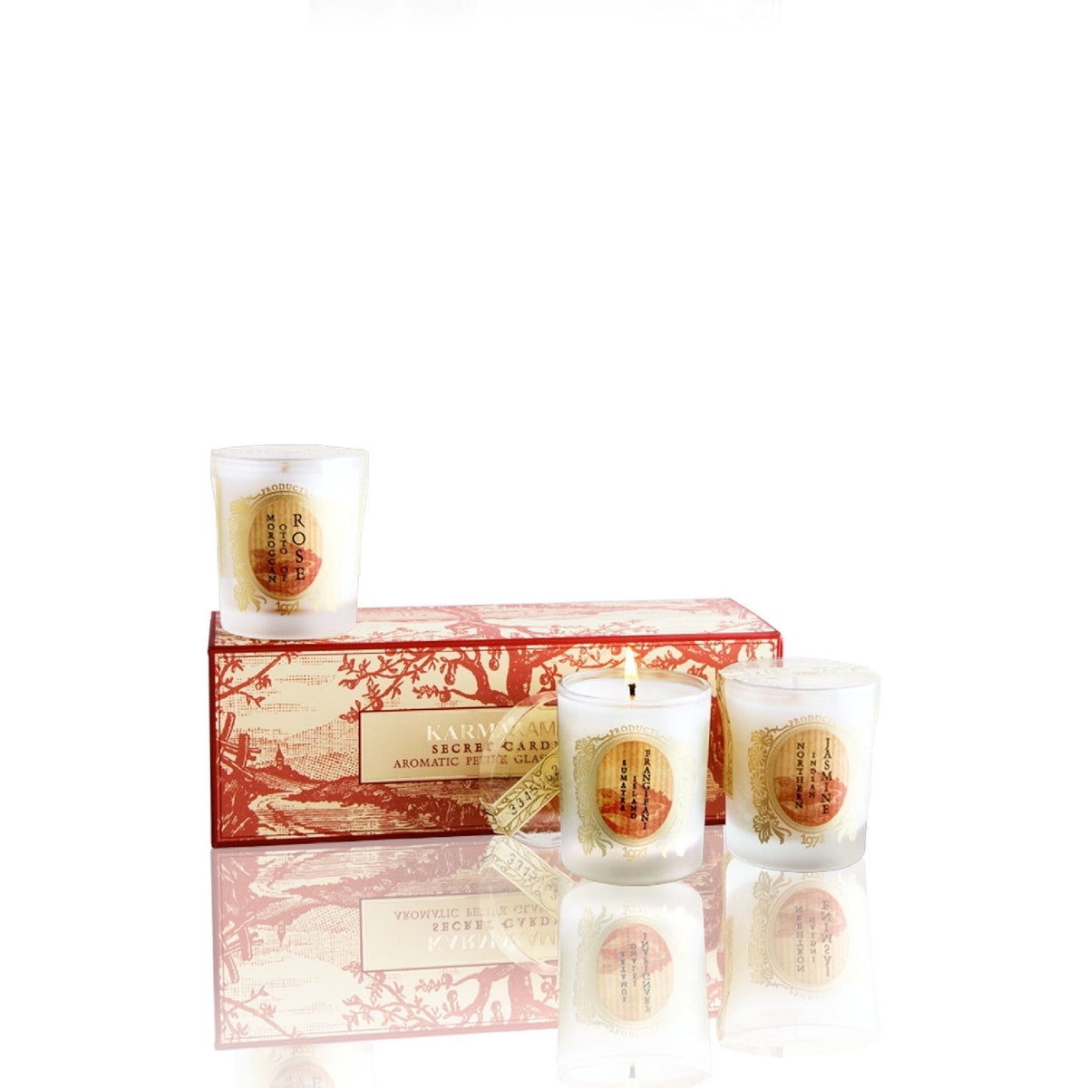 Karmakamet Aromatic Petite Glass Candle Set - Amber Sky