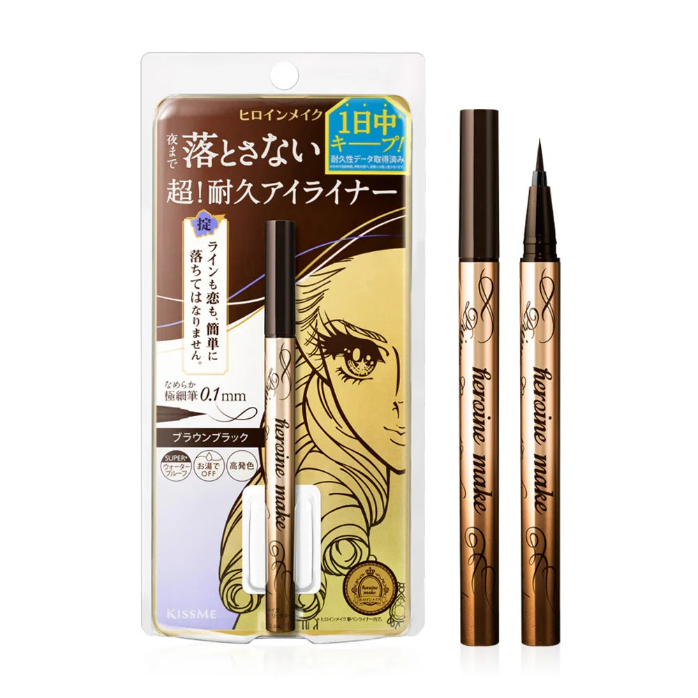 Kiss me Heroine Make Prime Liquid Eyeliner Rich Keep 0.4ml - #02 Brown Black