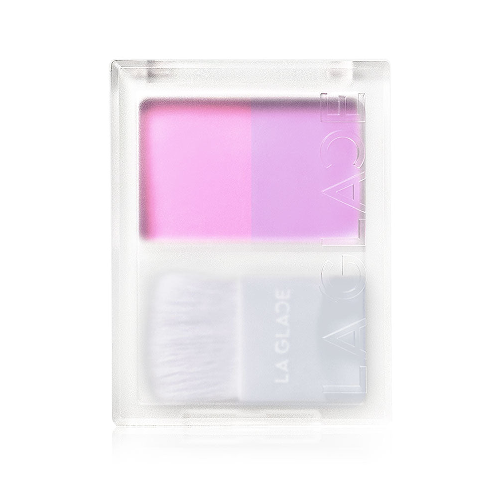 LA GLACE Brattitude Two Tone Powder Blush 4g - #01 Purple Freak