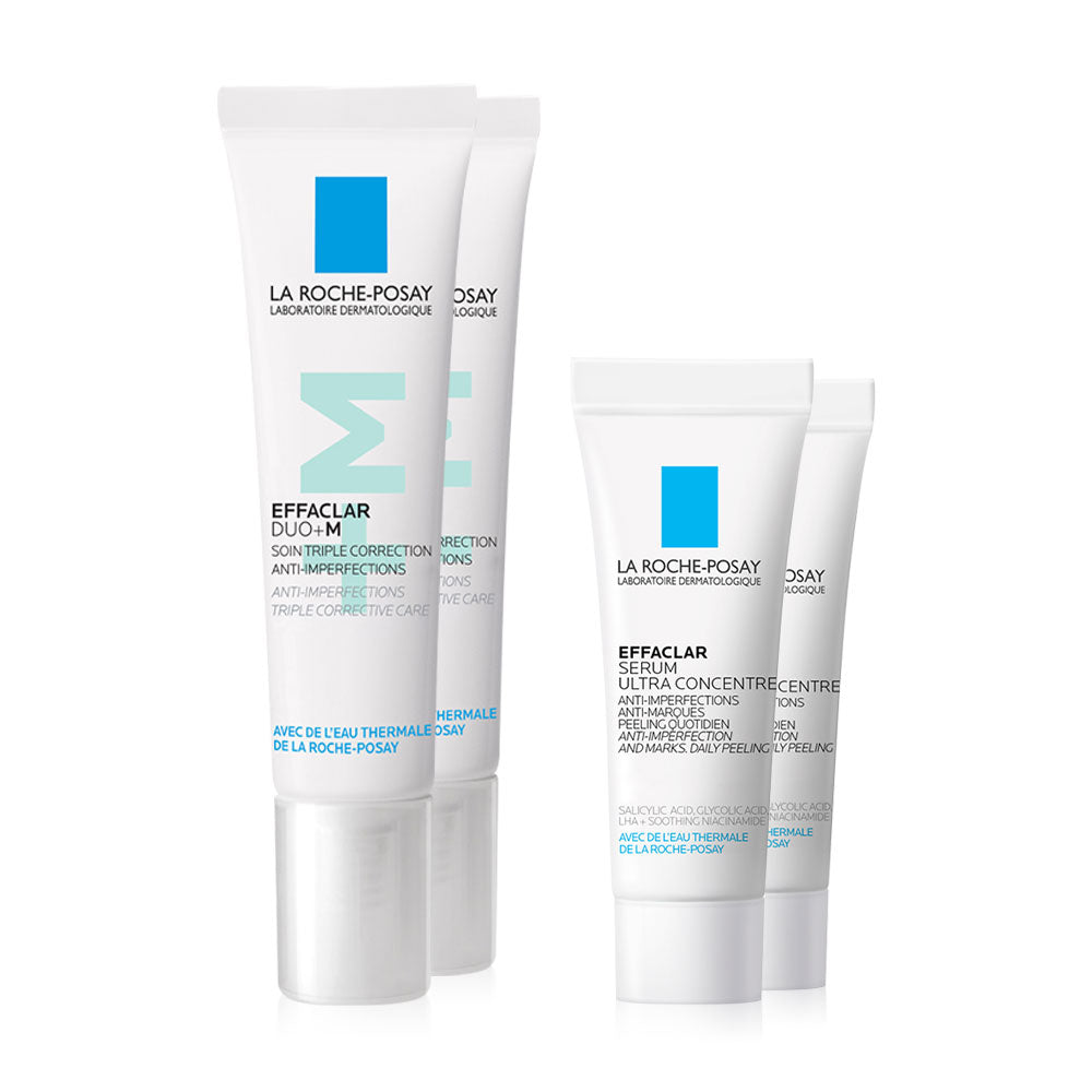 La Roche Posay Effaclar DUO+M [7.5ml x 2pcs] [Free! La Roche Posay Effaclar Serum [3ml x 2pcs]]