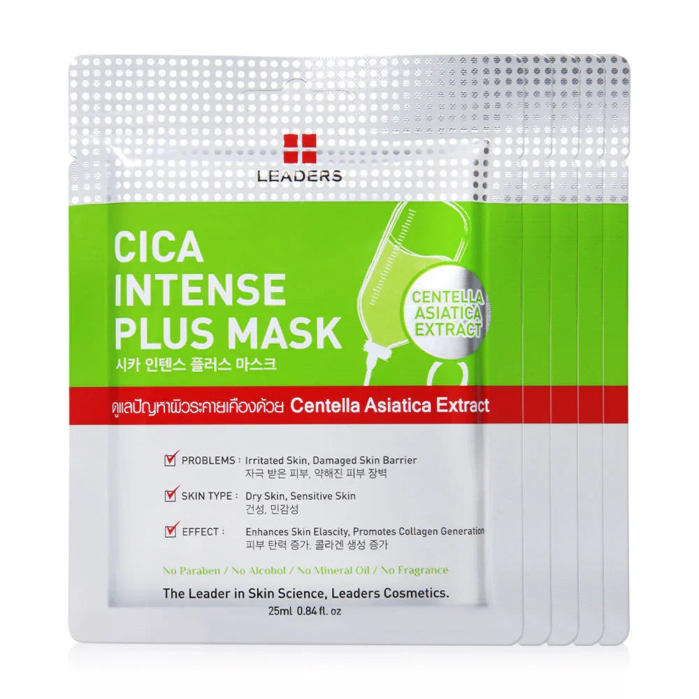 Leaders Cica Intense Plus Mask Facial mask sheet 25ml x 5pcs