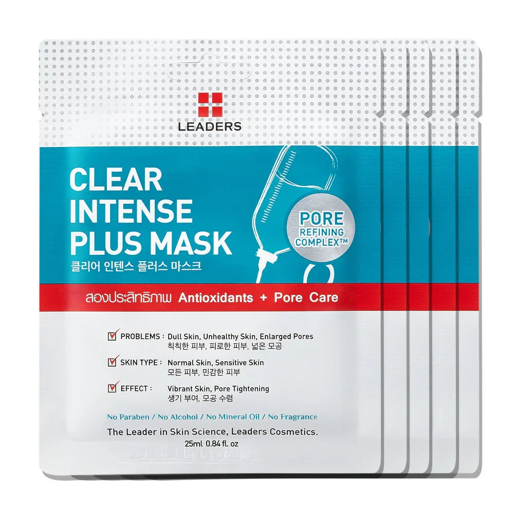 Leaders Clear Intense Plus Mask 25ml x 5pcs