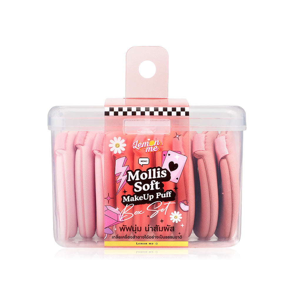 Lemon Me Mollis Makeup Puff Box Set Lm1013 - #01 Pink Set