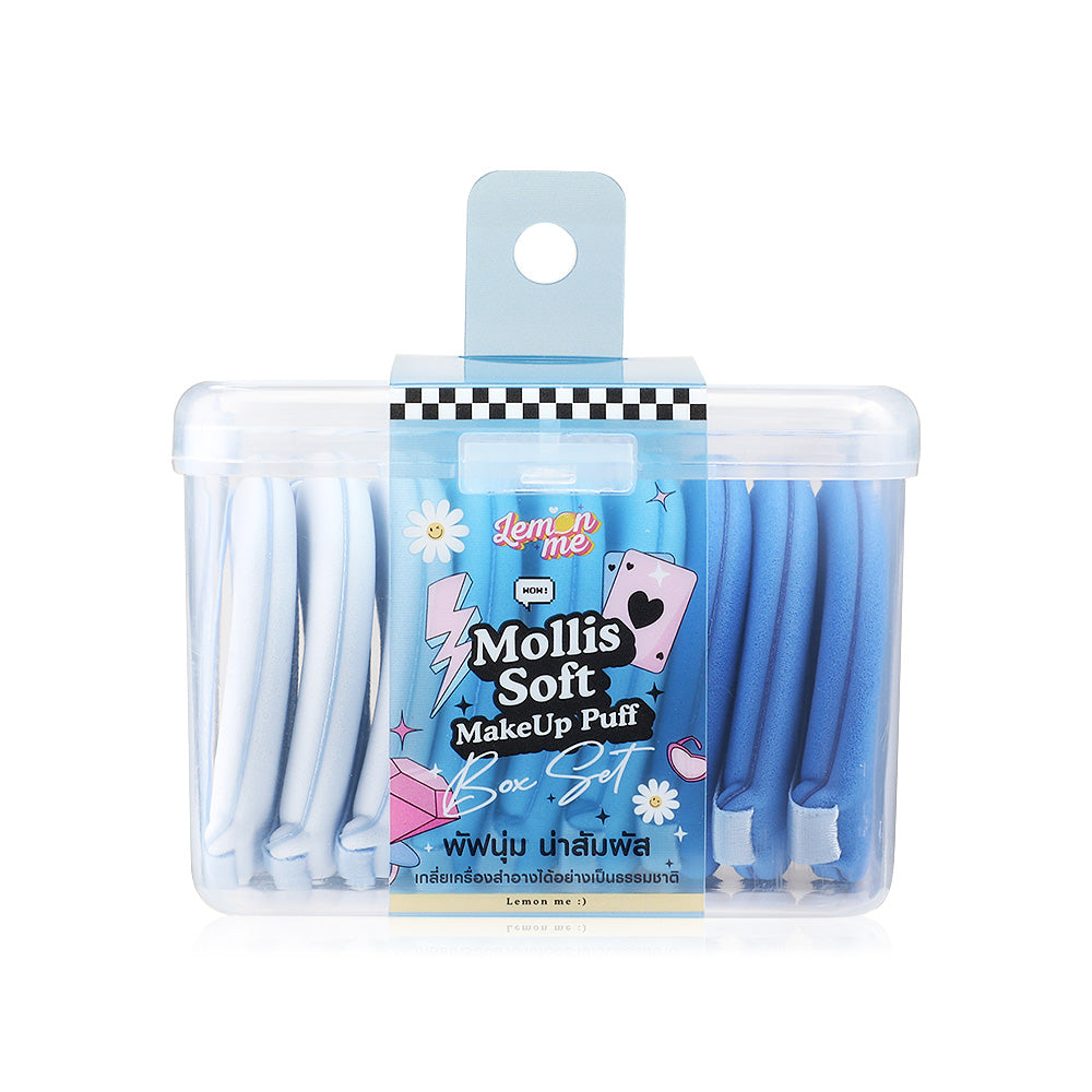 Lemon Me Mollis Makeup Puff Box Set Lm1013 - #02 Blue Set