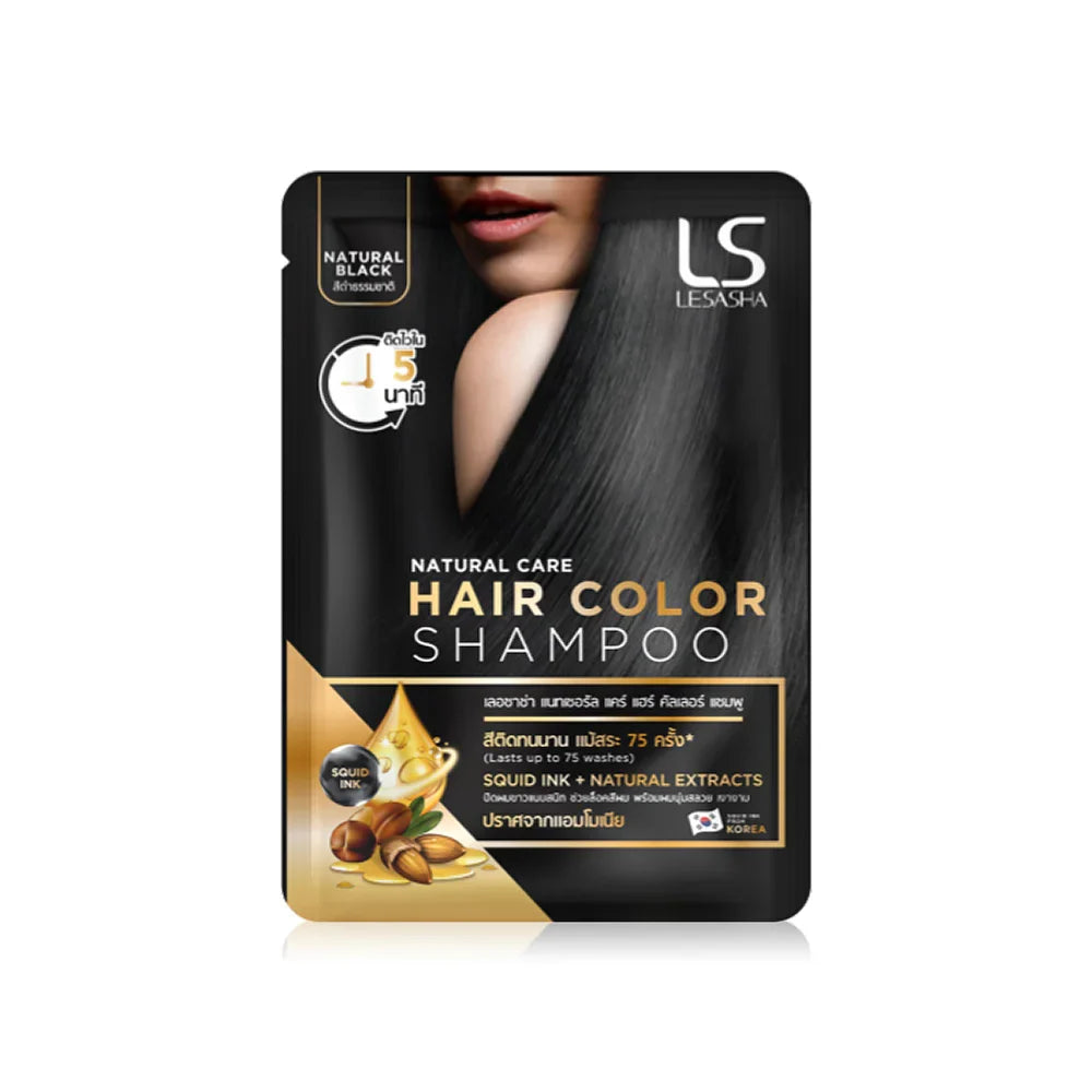 Lesasha Natural Care Hair Color Shampoo 30ml - Natural