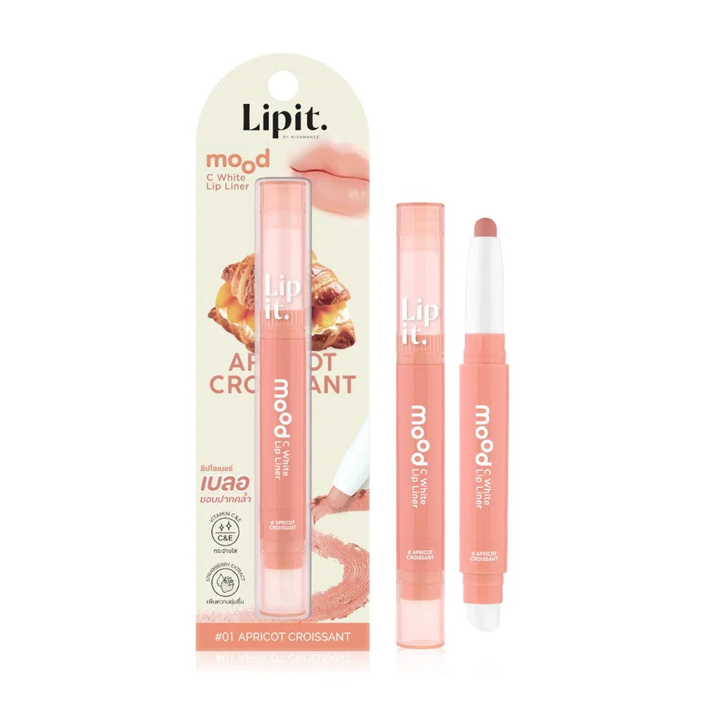 Lip It Mood C White Lip Liner 0.55g - #01 Apricot Croissant