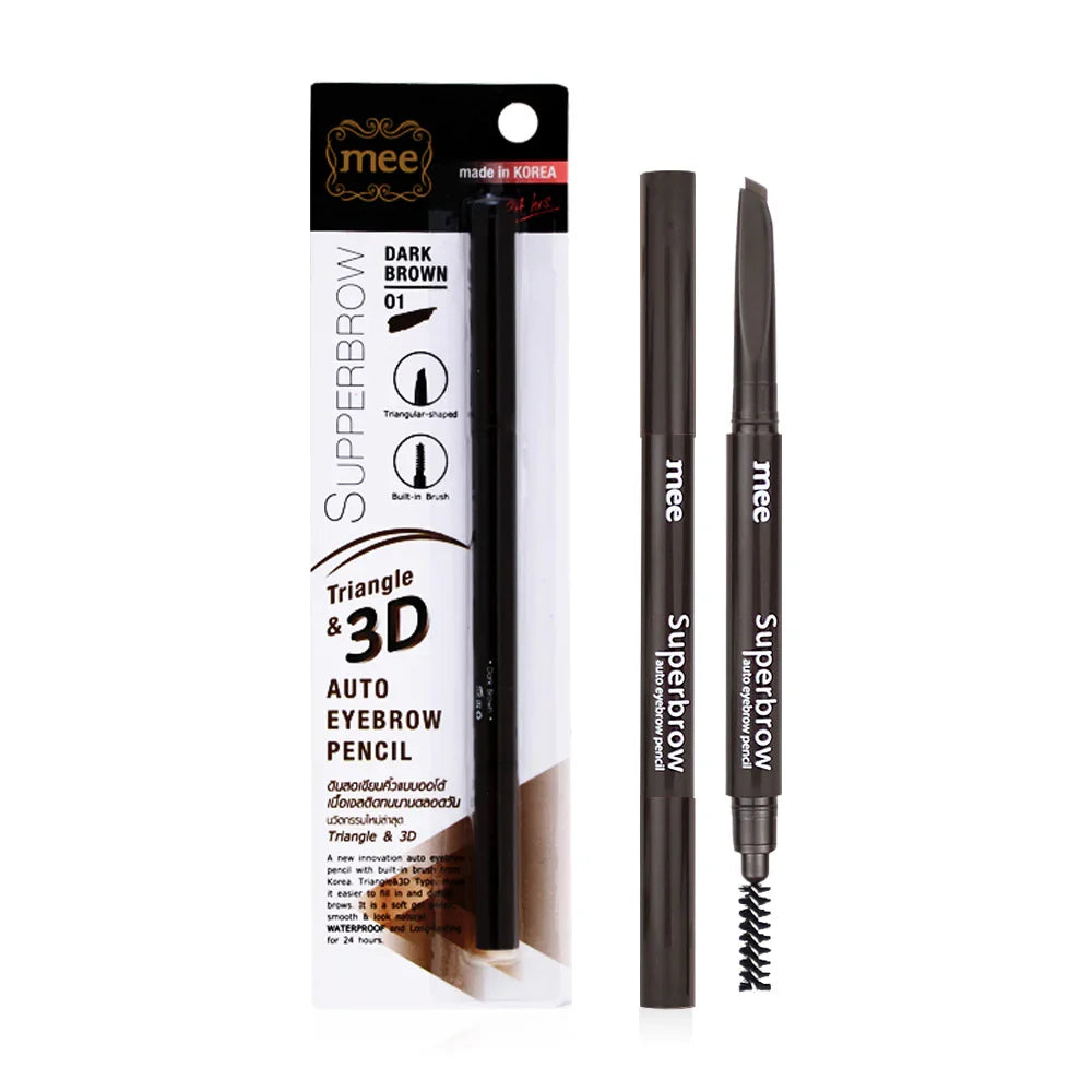 Mee Superbrow Auto Eyebrow Pencil - #01 Dark Brown