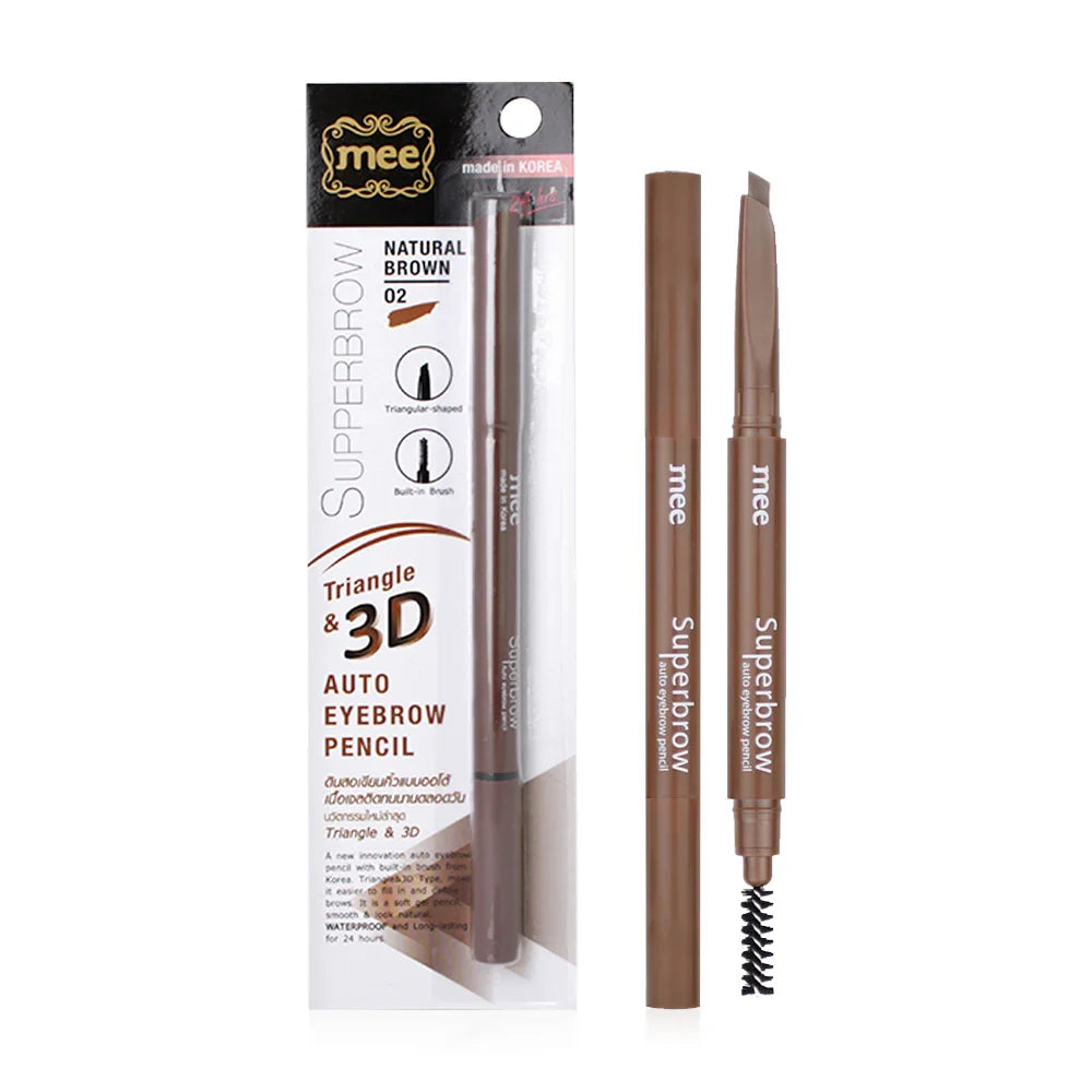 Mee Superbrow Auto Eyebrow Pencil - #02 Natural Brown