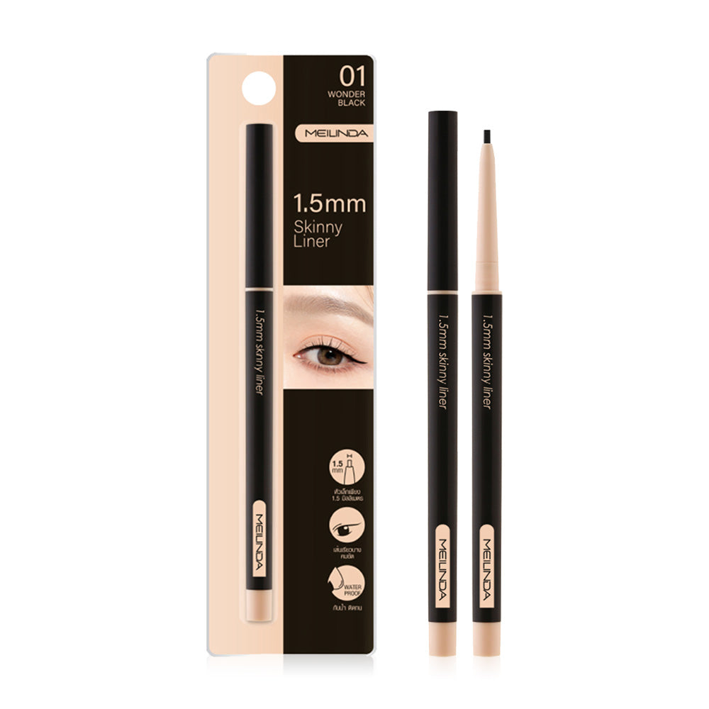 Mei Linda 1.5 MM Skinny Liner 0.06g - #01 Wonder Black