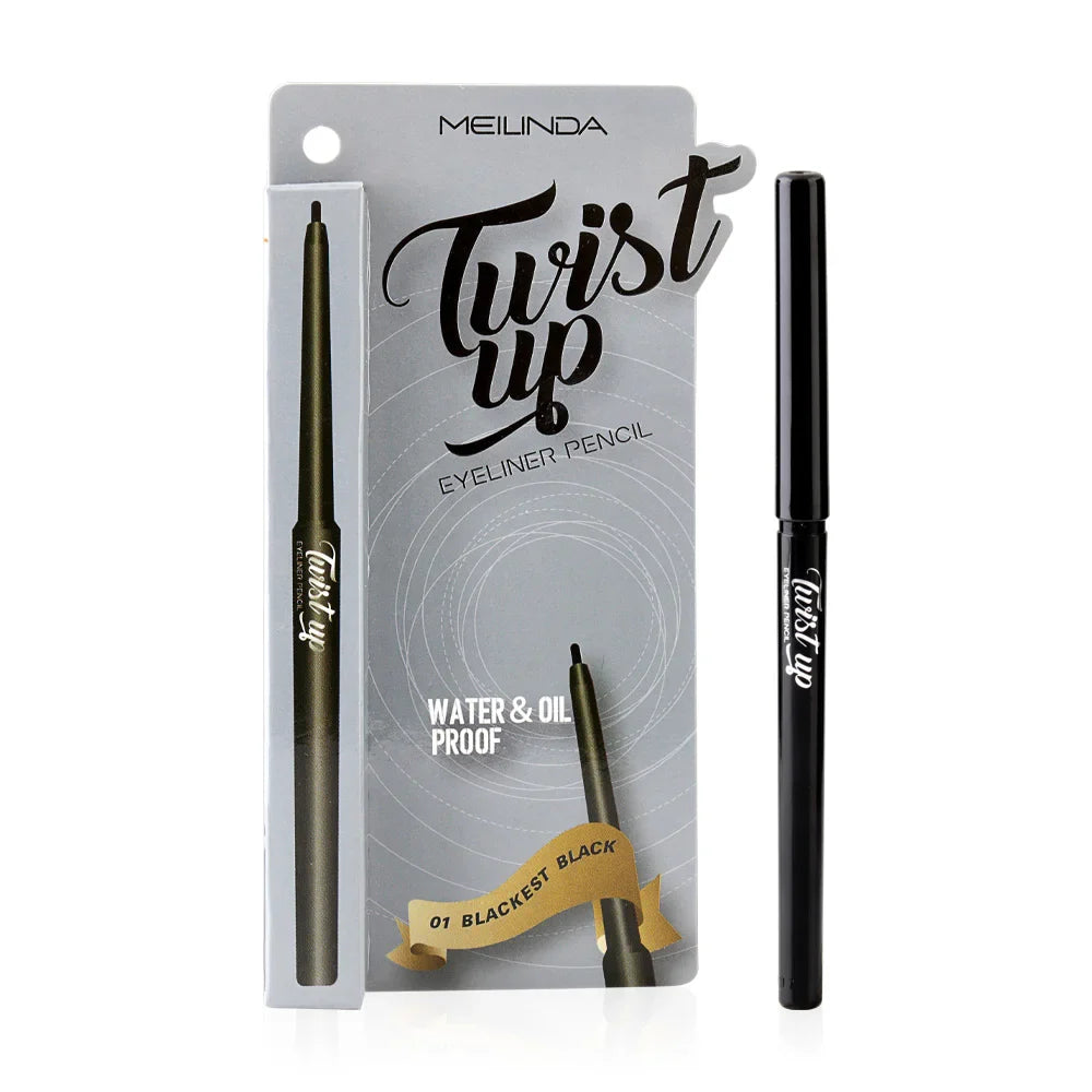Mei Linda Twist up Eyeliner Pencil - #01 Blackest Black