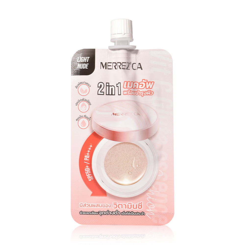 Merrezca Vit C Gluta Essence Cushion Sachet 5g - #21 Light Nude