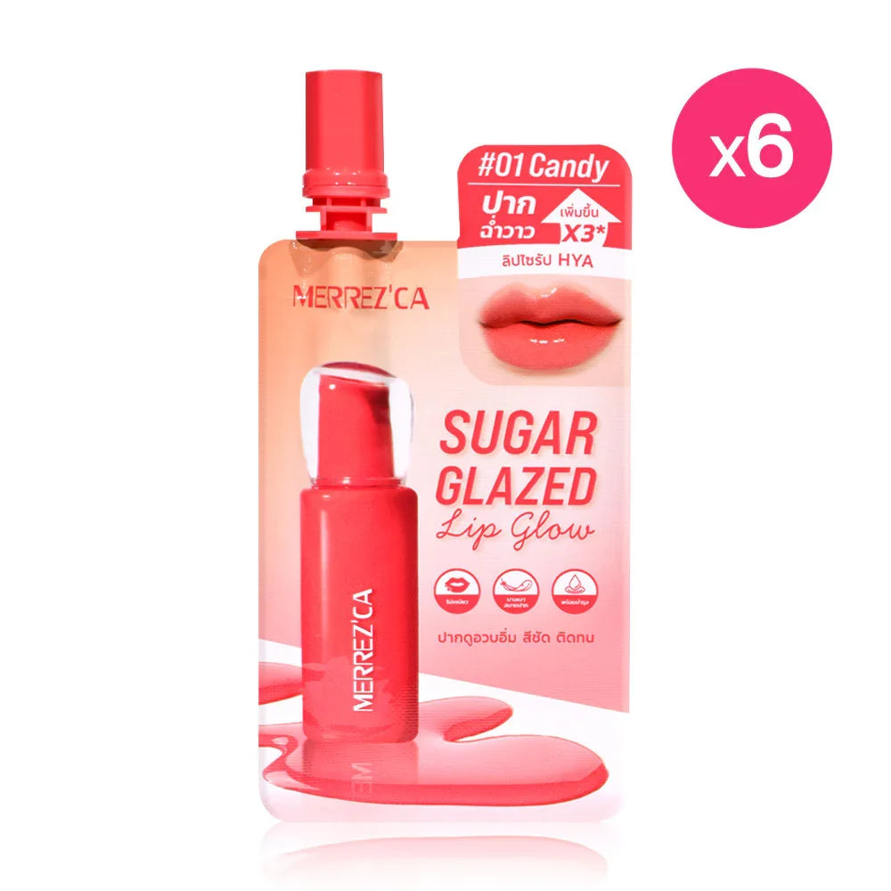 Merrezca Sugar Glazed Lip Glow [2g x 6pcs] - #01 Candy