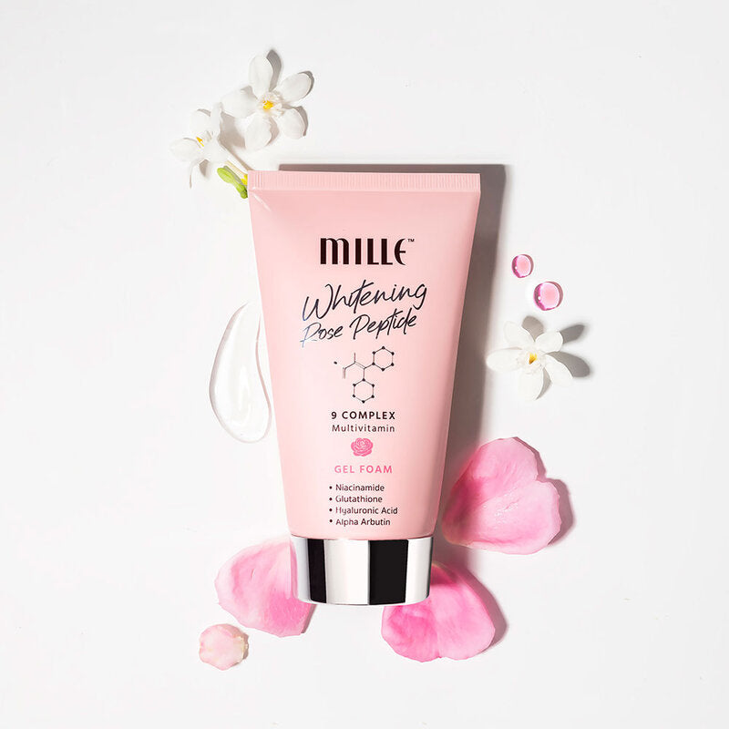 Mille Facial Cleanser - Whitening Rose Peptide 9 Complex