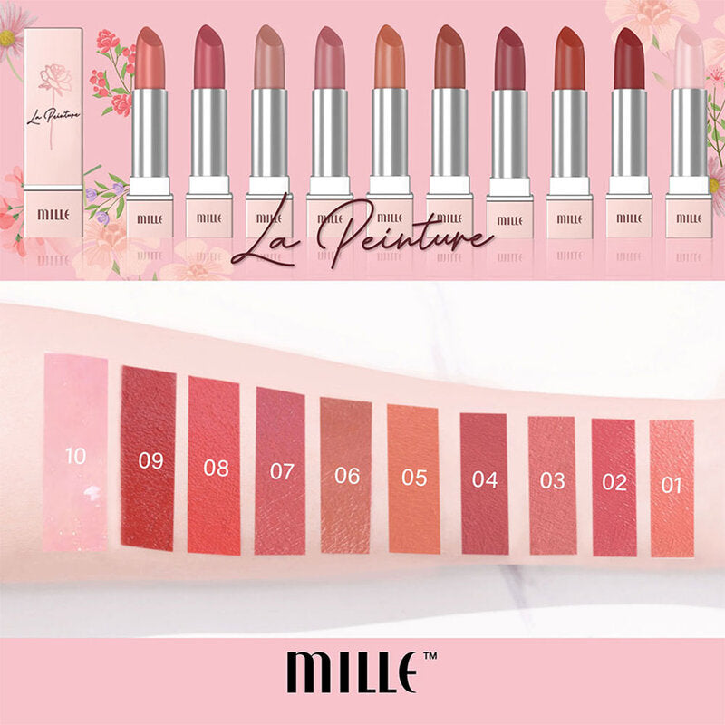 Mille Lipstick - Crystal Glaze Formula, Light Texture