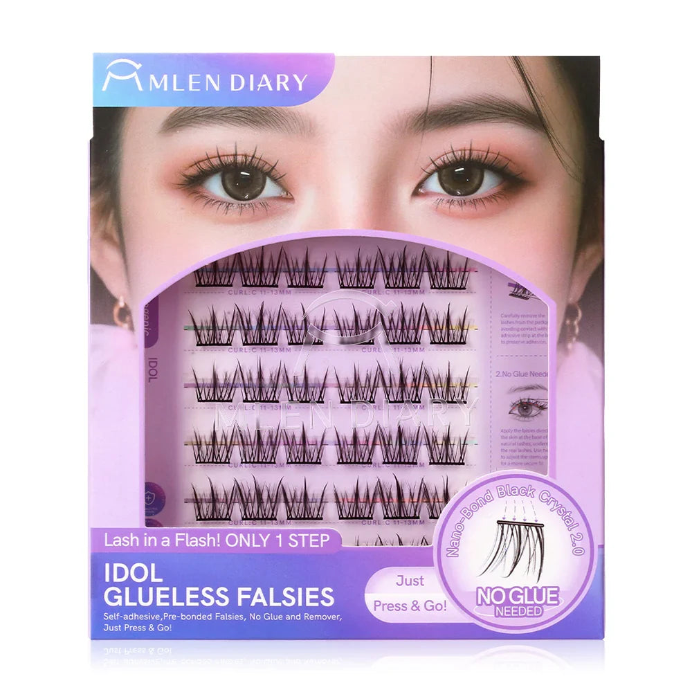 MLEN DIARY Glueless Falsies 7 Rows - Idol
