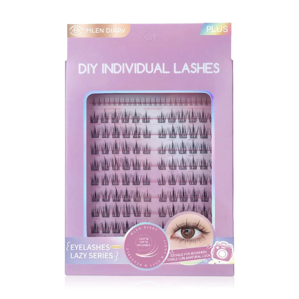 MLEN DIARY Lazy Series Eyelashes 10 Rows - Sun