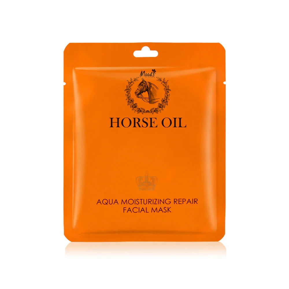 Moods Skin Care Horse Oil Aqua Moisturizing Repair Facial Mask 30ml