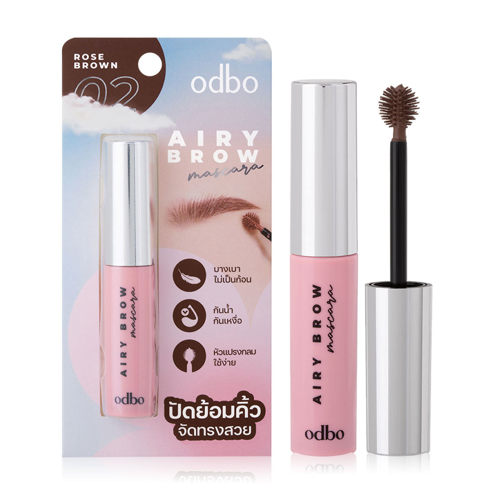 ODBO Airy Brow Mascara 6g - #02 Rose Brown