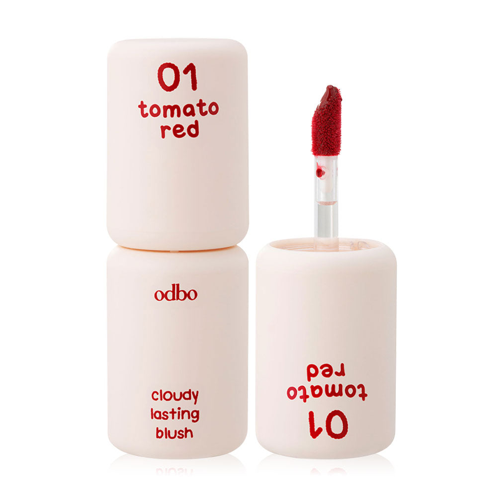 ODBO Cloudy Lasting Blush 3g - #01 Tomato Red