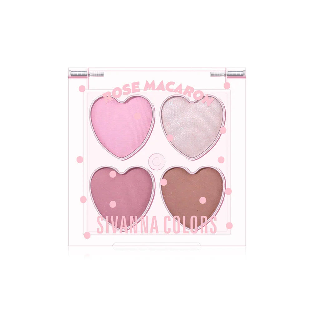 SIVANNA Colors Mini Heart Eyeshadow Palette 3.2g - #01 Rose Macaron