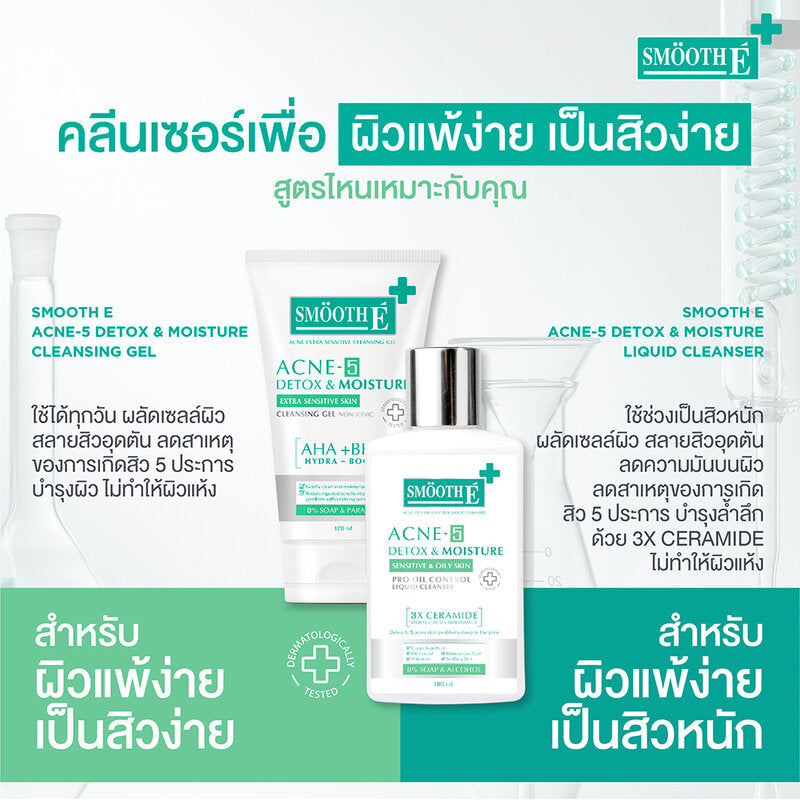 Smooth E Acne Extra Sensitive Cleansing Gel 120ml x 2pcs