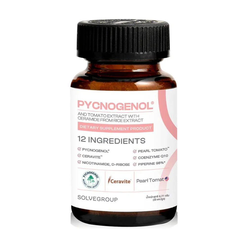 Solve Hair Pycnogenol and Tomato Extract with Ceramide From Rice Extract 30 Capsules Dietary Supplement