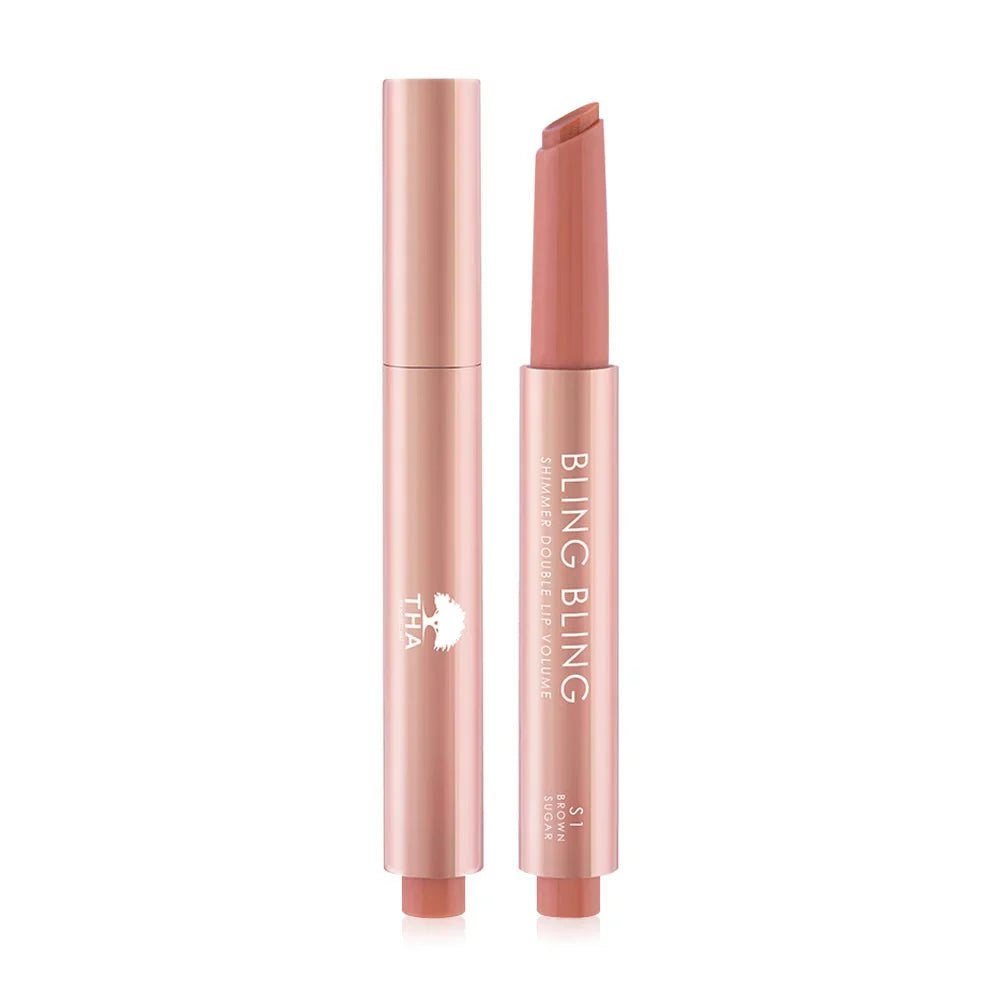 THA Bling Bling Shimmer Double Lip Volume 2g - #S1 Brown Sugar